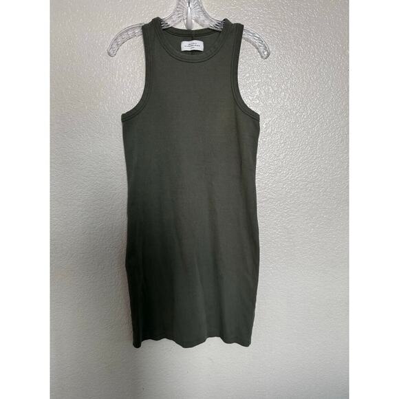 Soldout.NYC Green Ribbed Tank Dress Size L - Picture 4 of 5